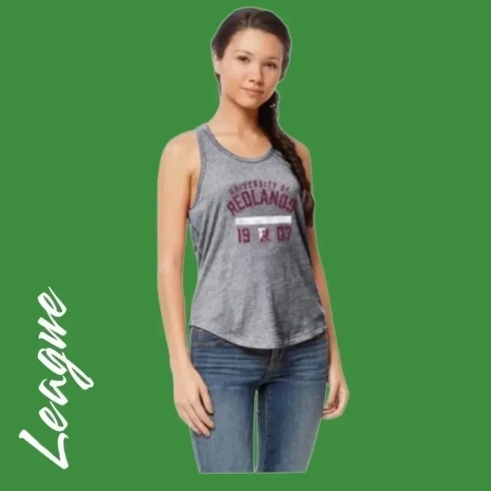 League redlands league intramural tank gray/ burgundy size XL